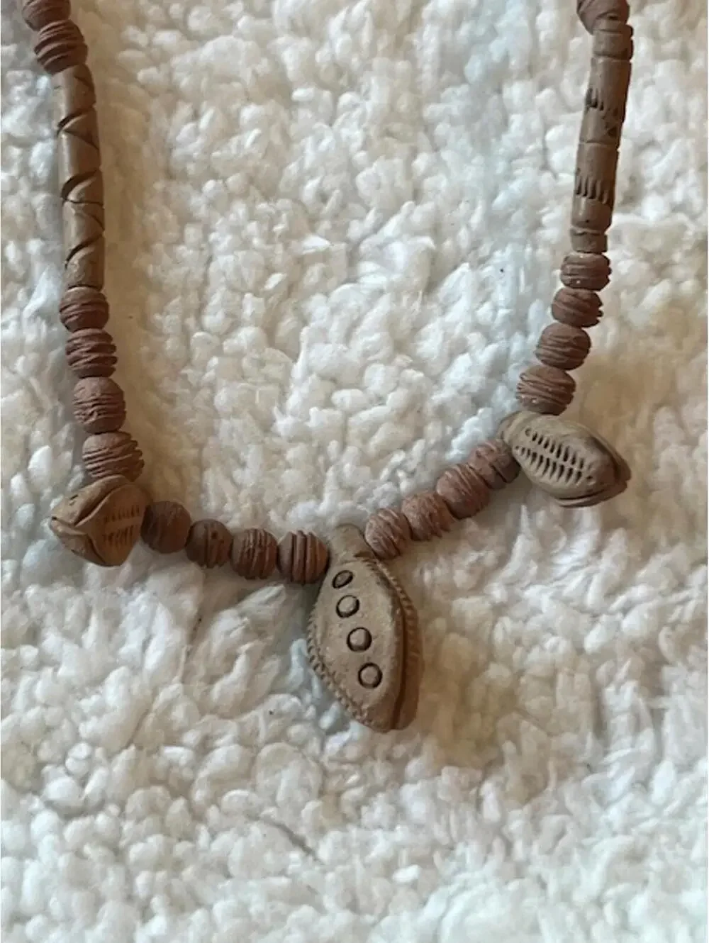 Handcrafted Brown Tribal Style Wooden Bead Necklace